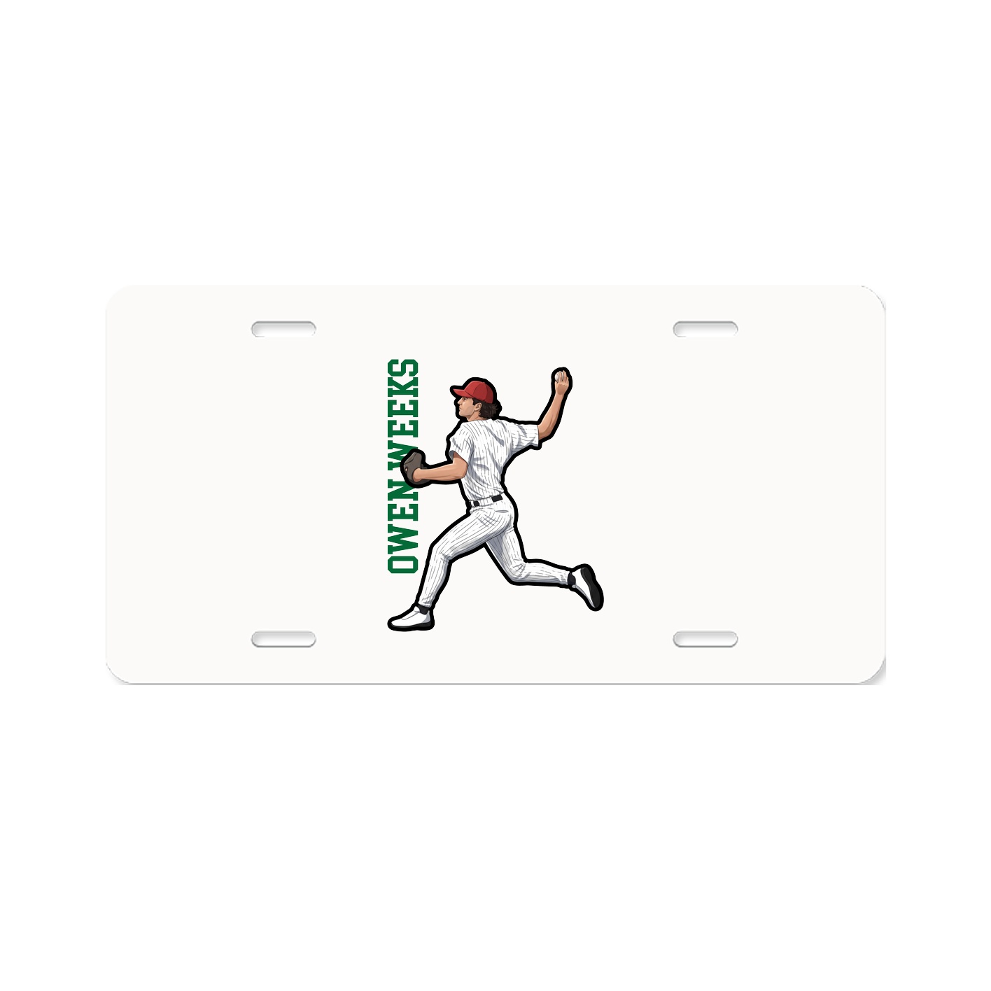 License Plate — Name Vertical in Classic