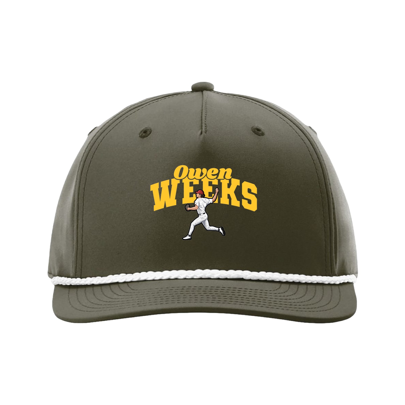 Five-Panel Classic Rope Cap — Signature Arch in Green