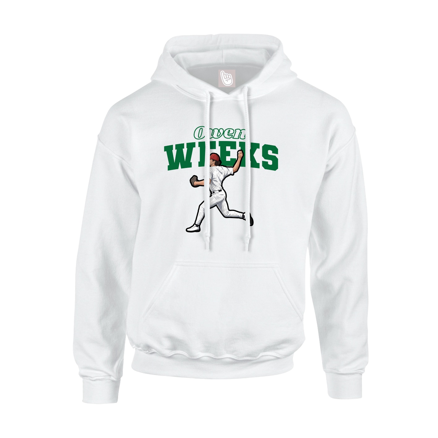 Hoodie — Name Arch in White