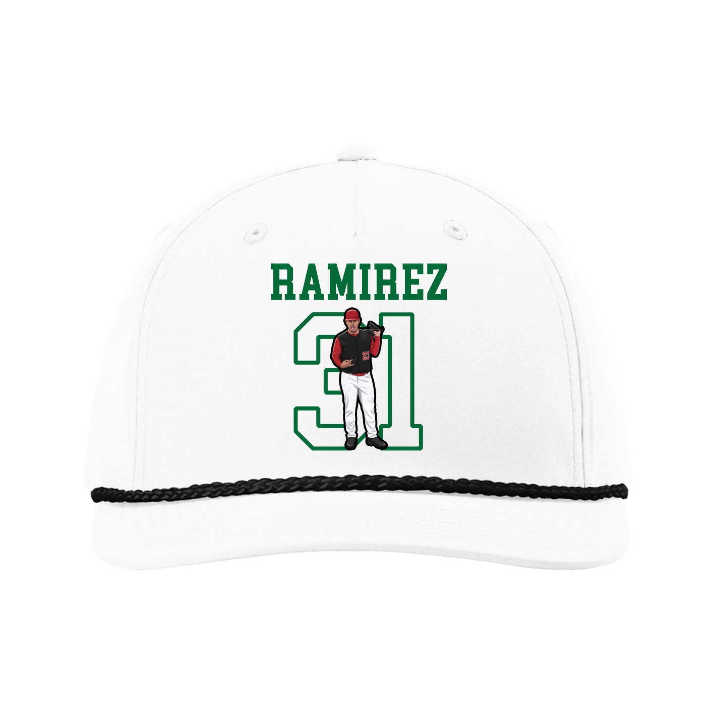 Five-Panel Classic Rope Cap — Shirsey in White