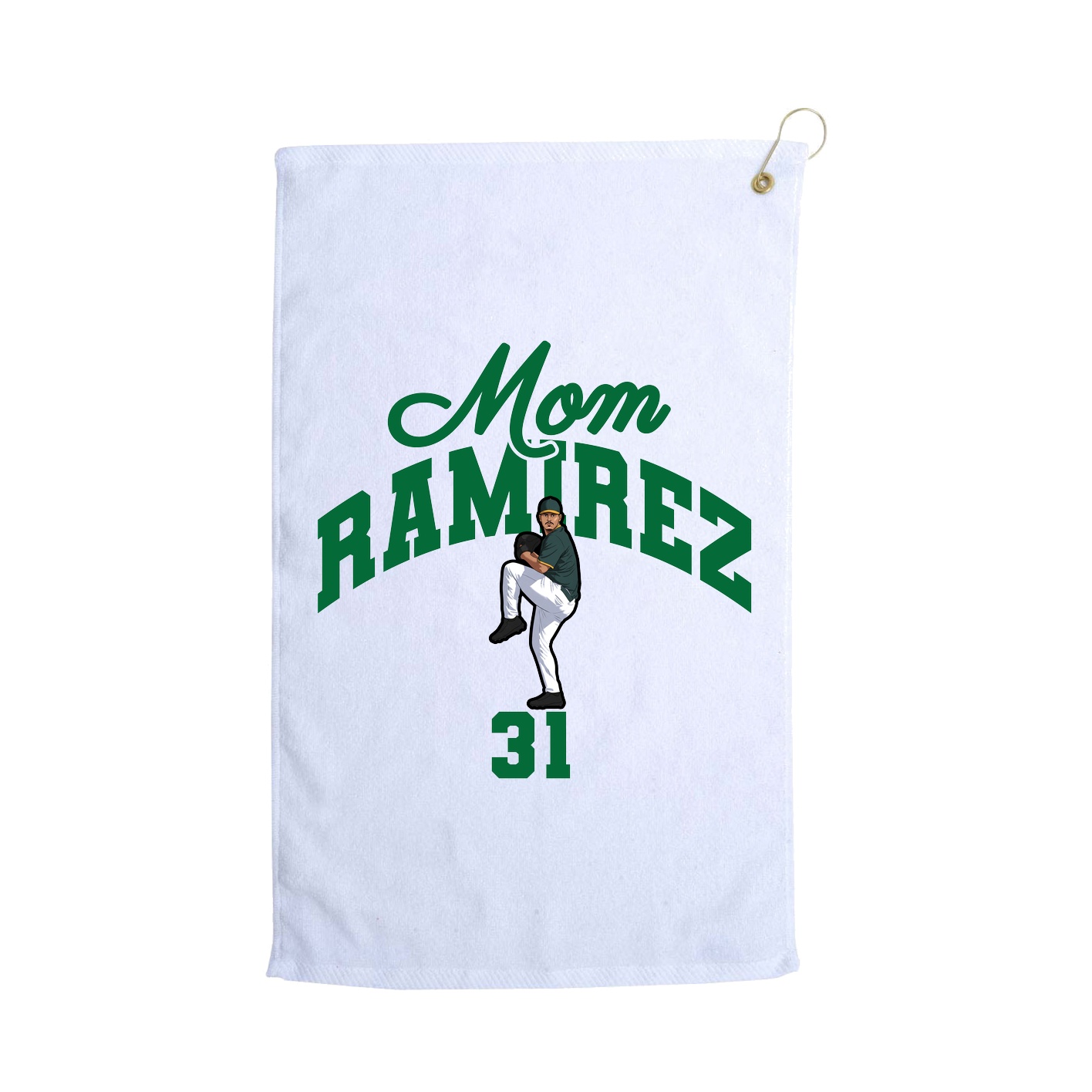 Golf Towel — Mothers Day Arch in White