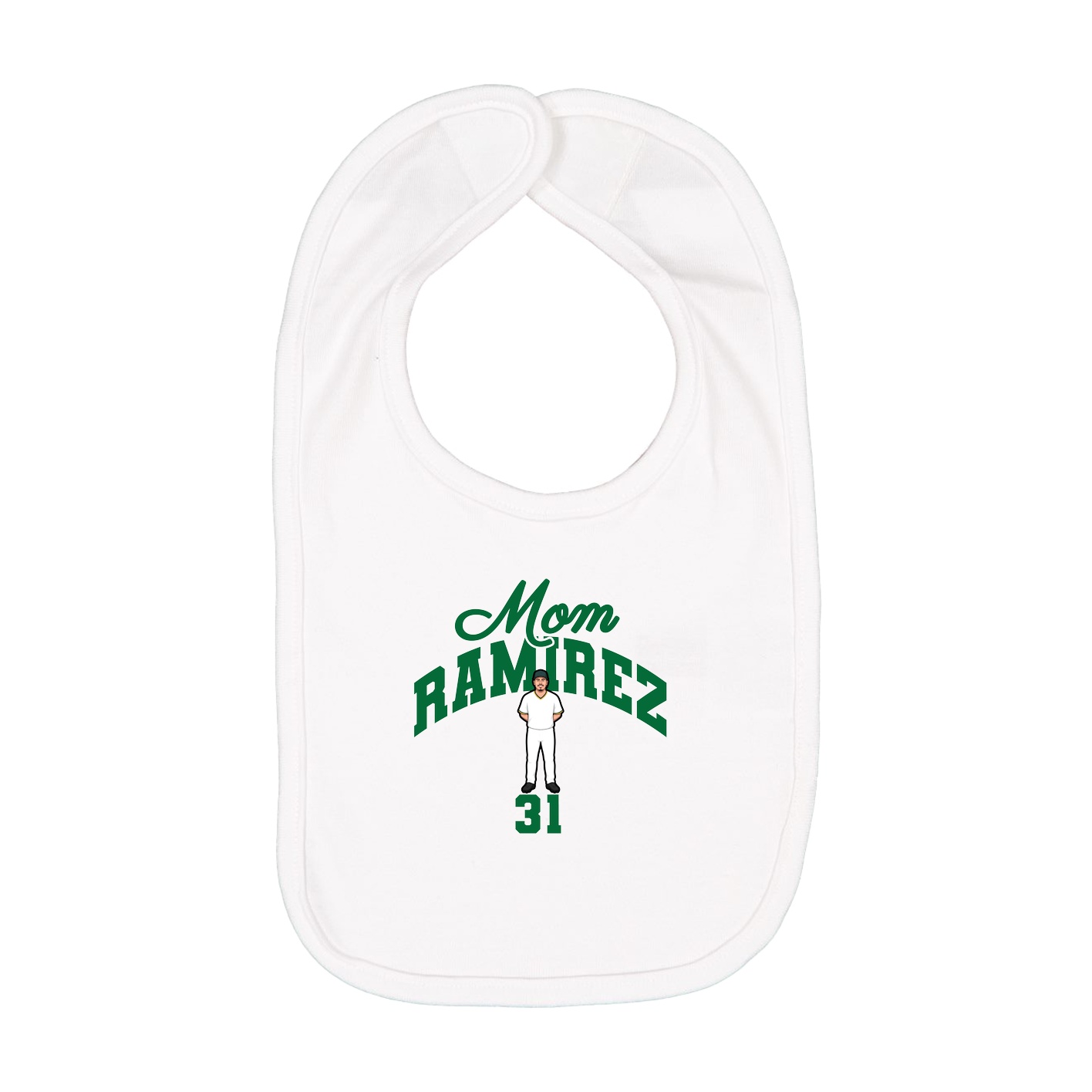 Infant Bib — Mothers Day Arch in White