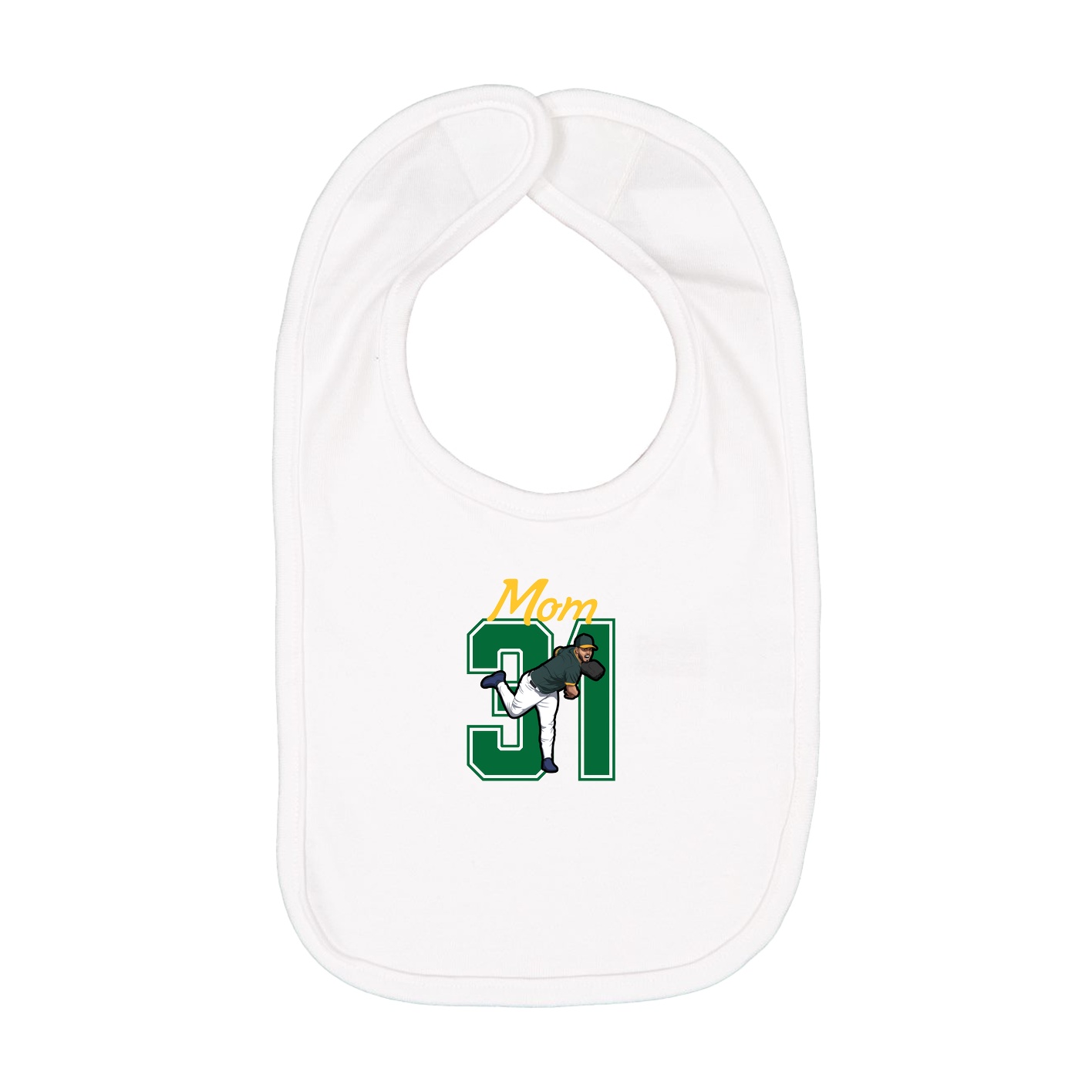 Infant Bib — Mothers Day Shirsey in White