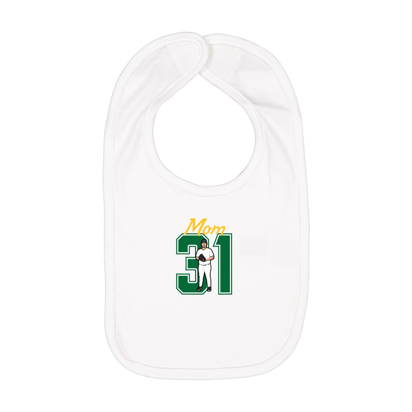 Infant Bib — Mothers Day Shirsey in White