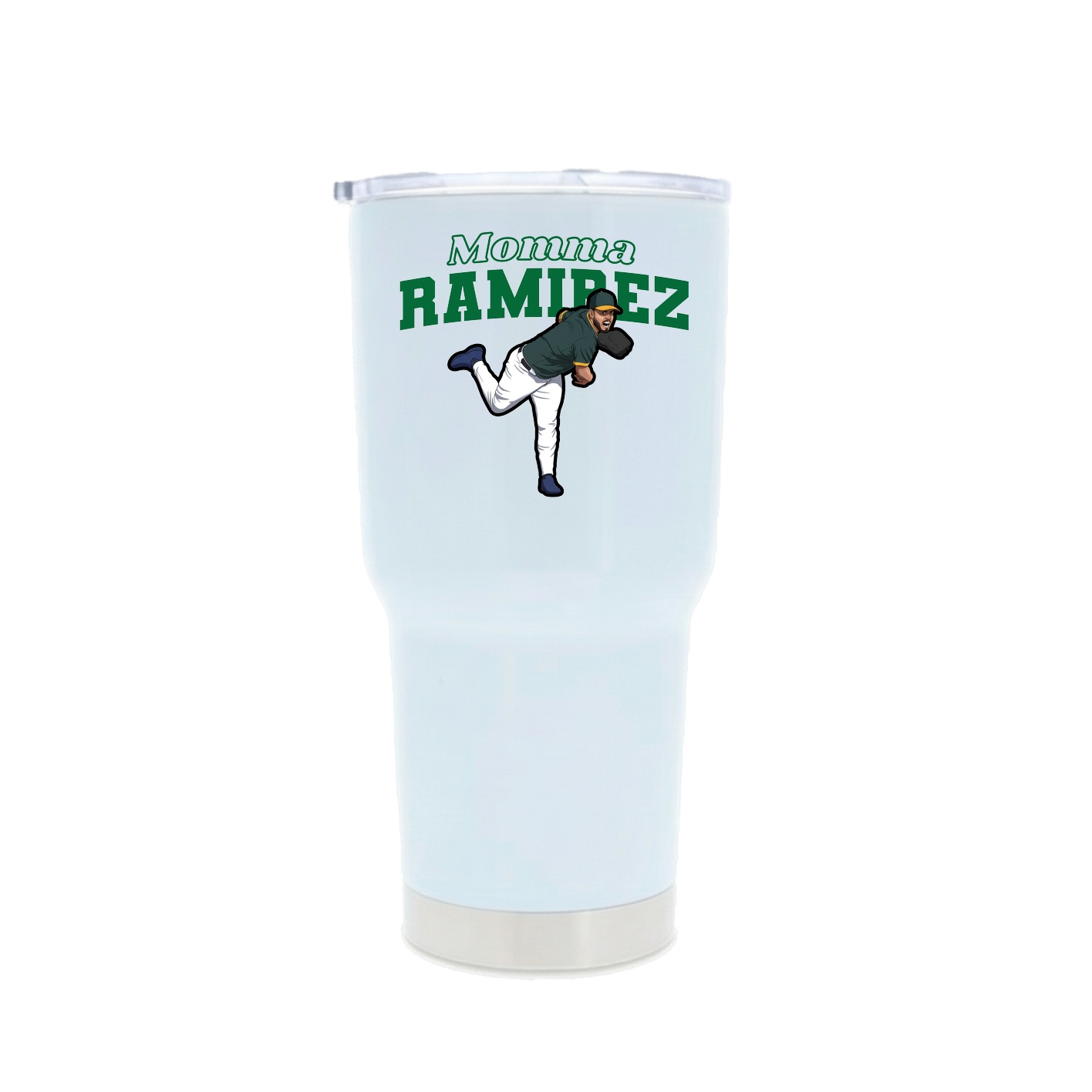 30oz Stainless Steel Tumbler — Mothers Day Block in White