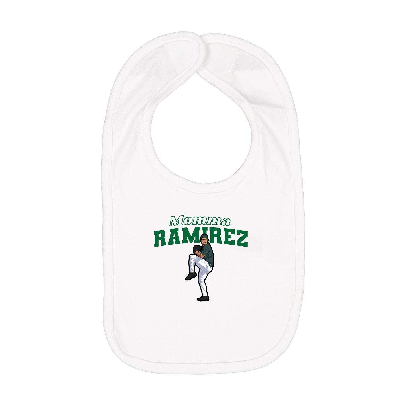 Infant Bib — Mothers Day Block in White