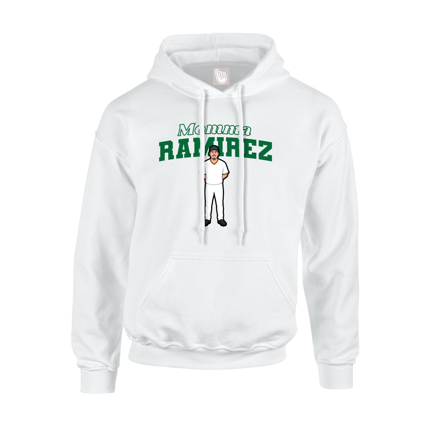 Youth Hoodie — Mothers Day Block in White