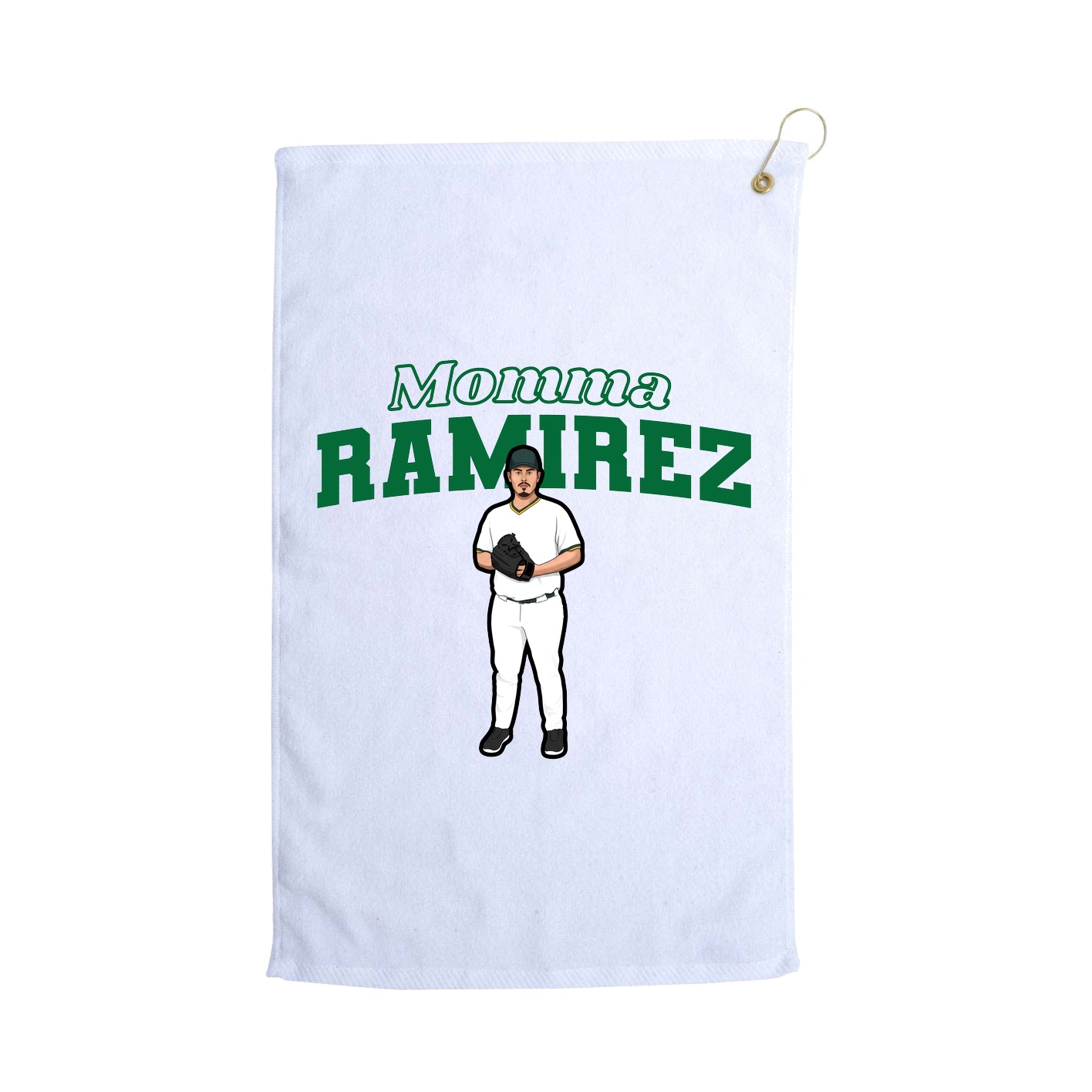 Golf Towel — Mothers Day Block in White