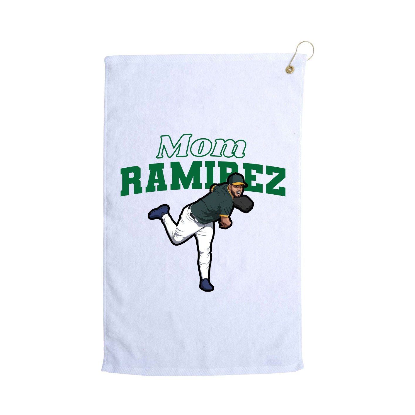 Golf Towel — Mothers Day Block in White