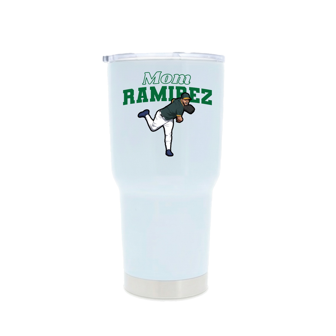 30oz Stainless Steel Tumbler — Mothers Day Block in White