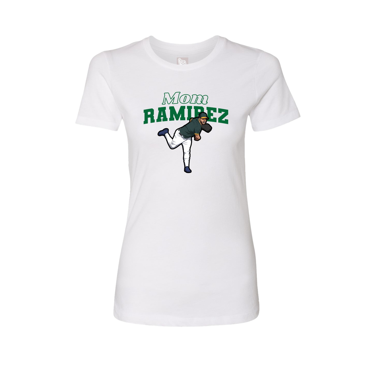 Womens Tee — Mothers Day Block in White