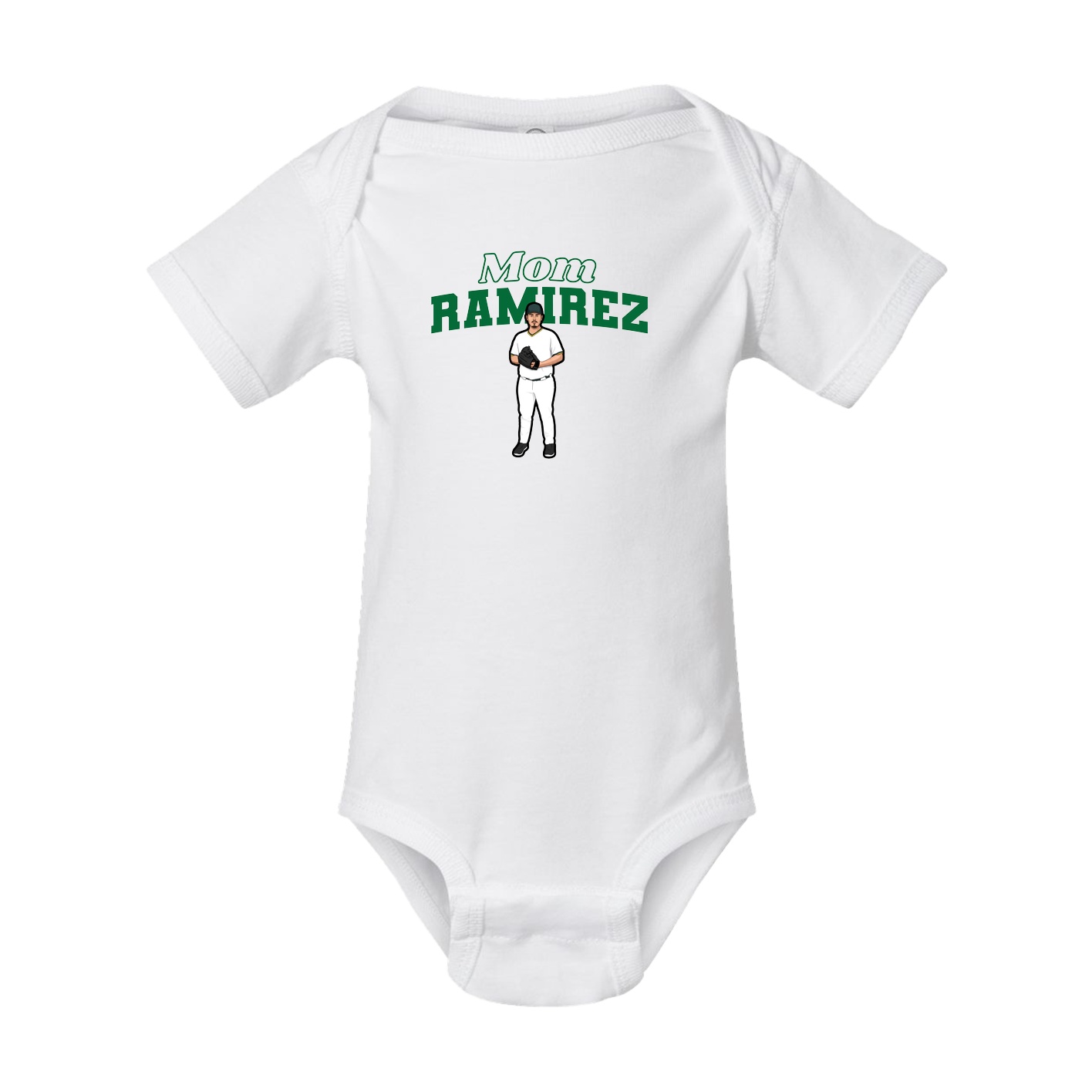 Baby Onesie — Mothers Day Block in White