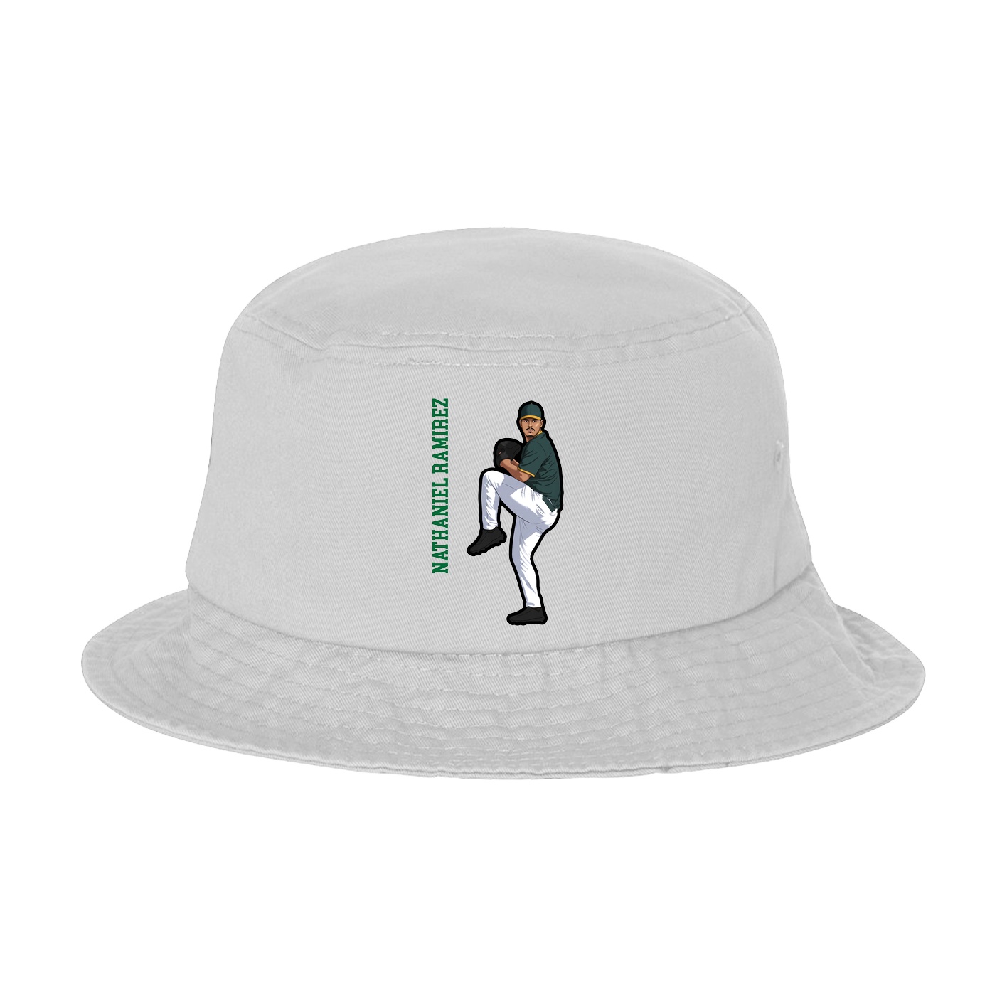 Bucket Cap — Name Vertical in White