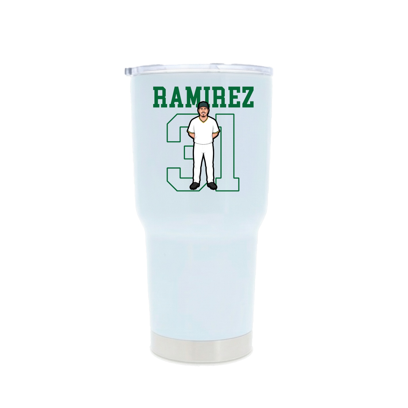 30oz Stainless Steel Tumbler — Shirsey in White