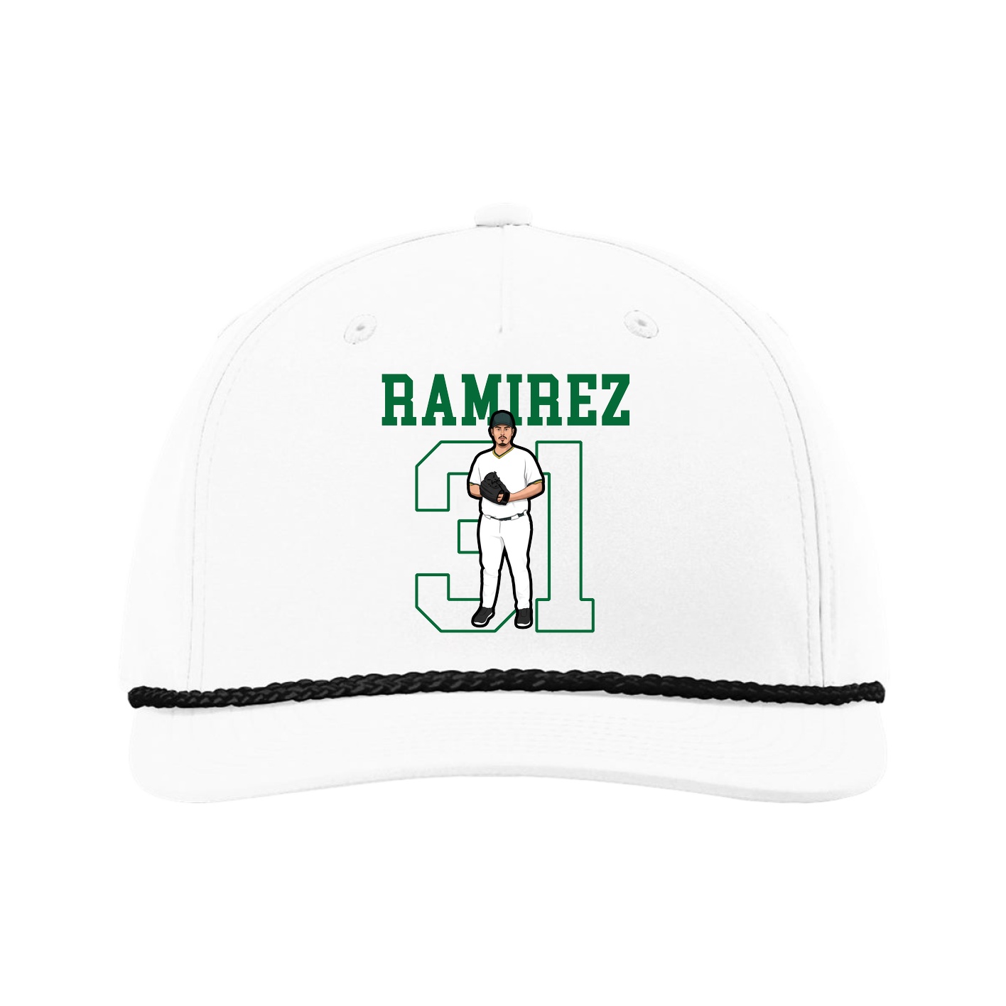 Five-Panel Classic Rope Cap — Shirsey in White