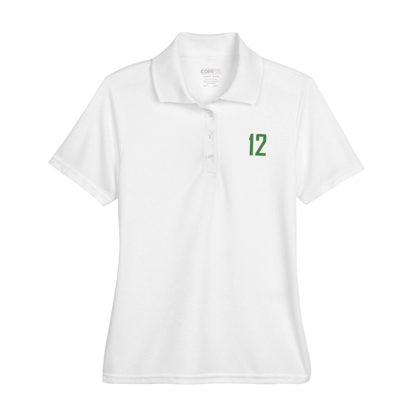 Womens Performance Polo — Front Shirsy in White