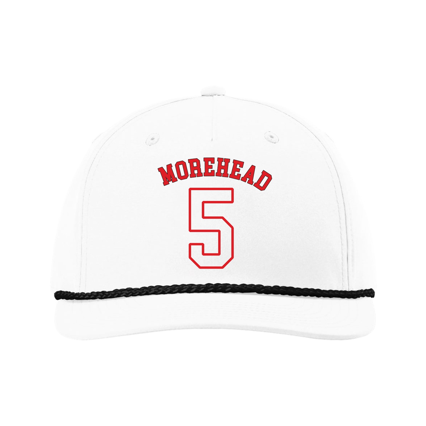 Five-Panel Classic Rope Cap — Shirsey Arch in White