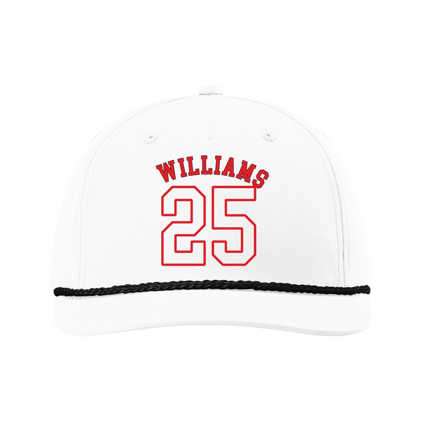 Five-Panel Classic Rope Cap — Shirsey Arch in White