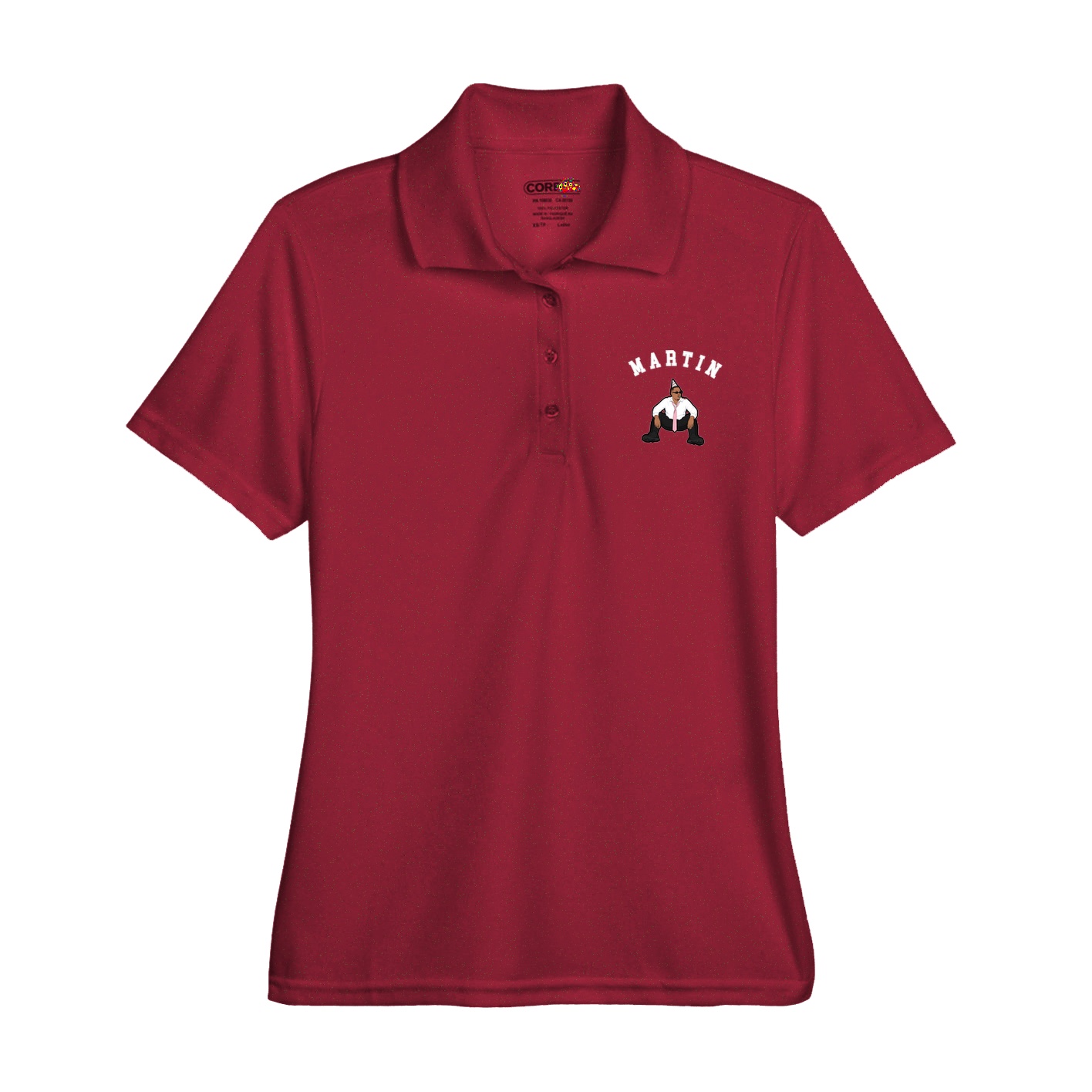 Womens Performance Polo — Shirsey Arch in Red