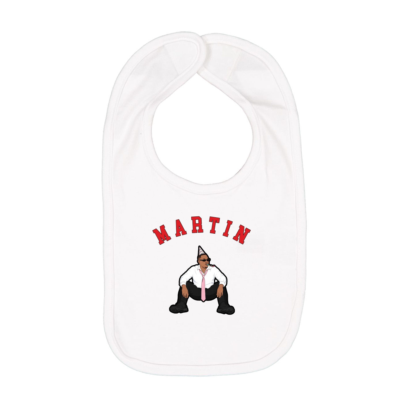 Infant Bib — Shirsey Arch in White
