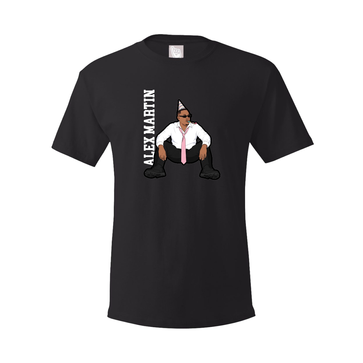 Youth Tee — Name Vertical in Black