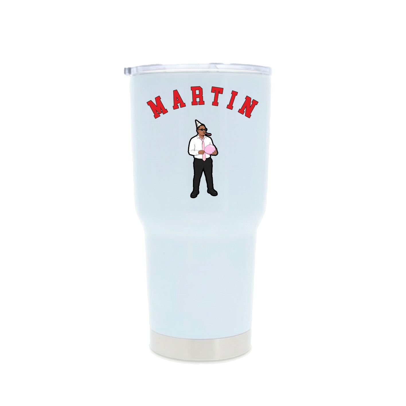 30oz Stainless Steel Tumbler — Shirsey Arch in White
