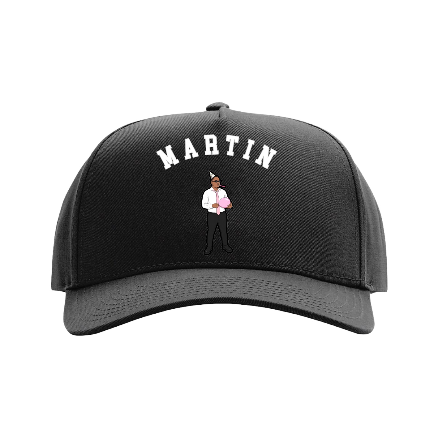 Full Fabric Five-Panel Champ Cap — Shirsey Arch in Black