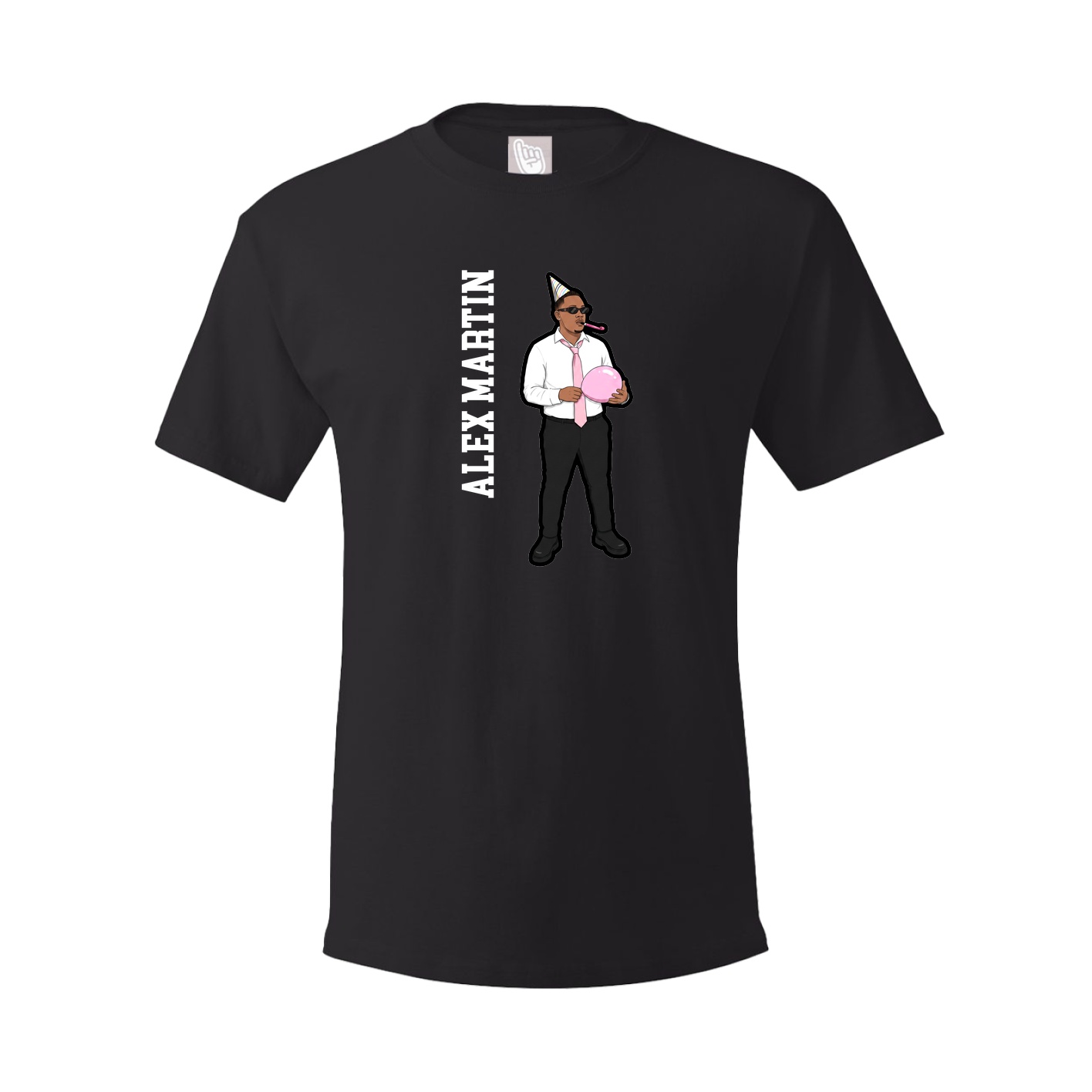Youth Tee — Name Vertical in Black