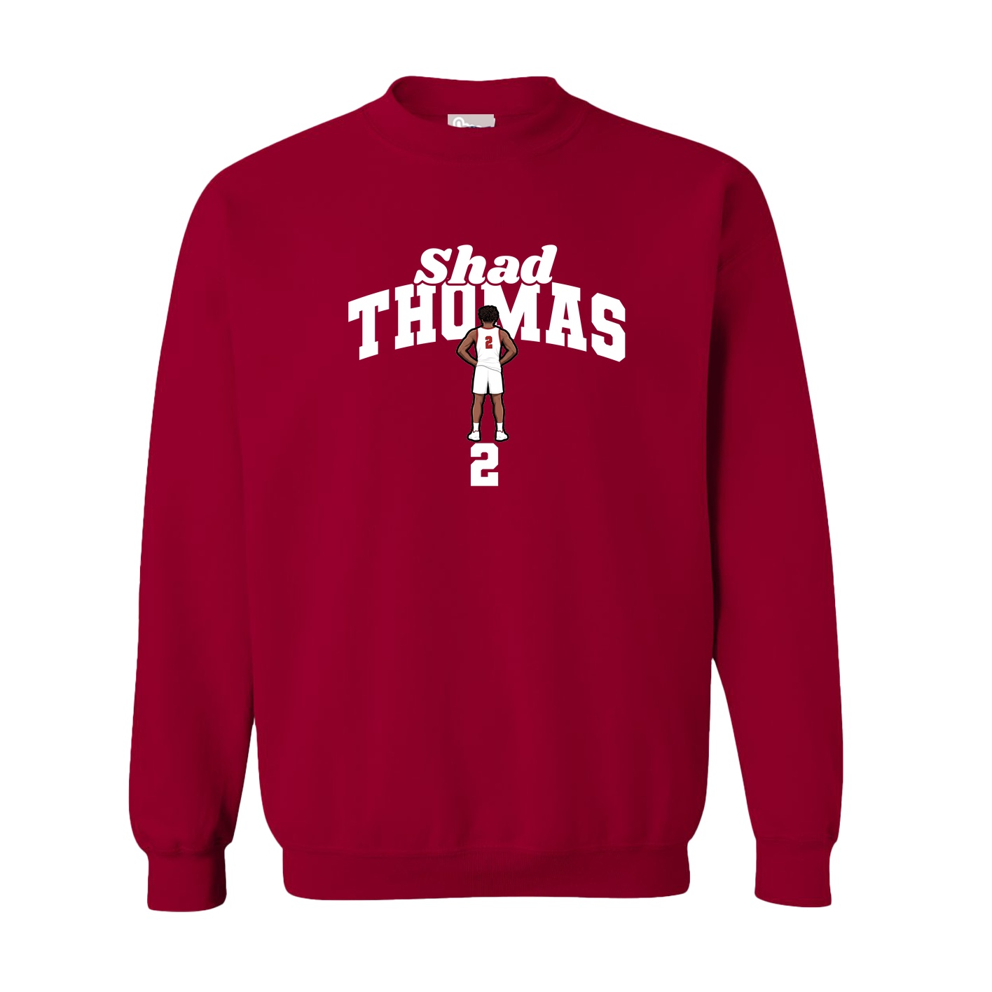 Fleece Crew — Signature Arch in Cardinal