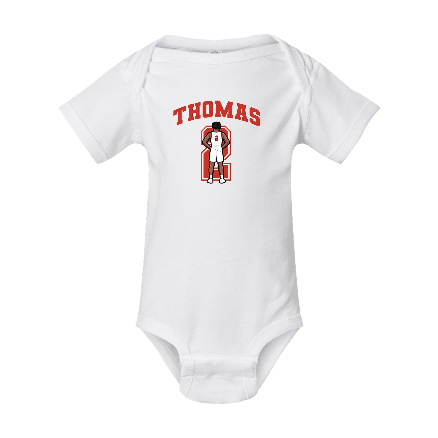 Baby Onesie — Number in White