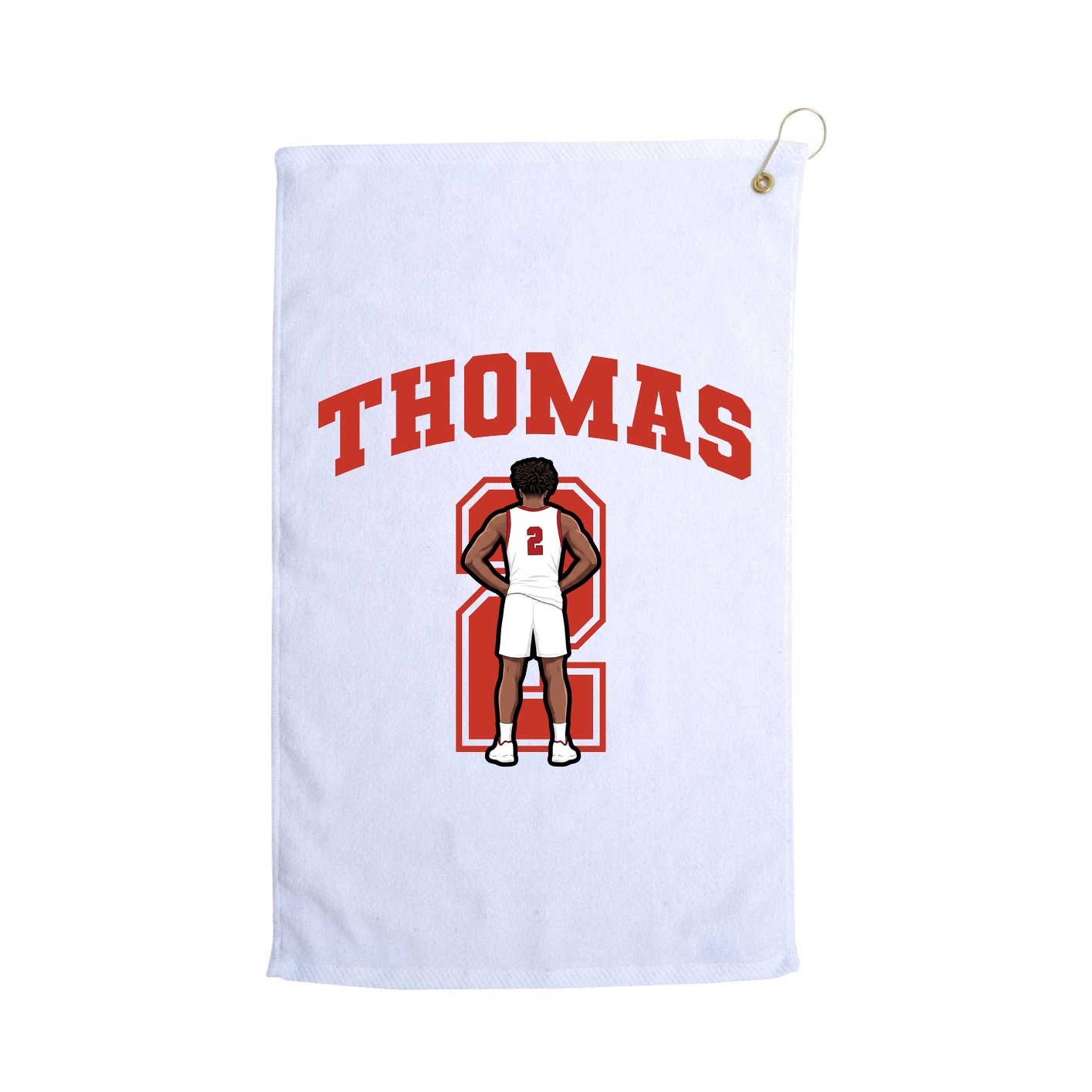 Golf Towel — Number in White