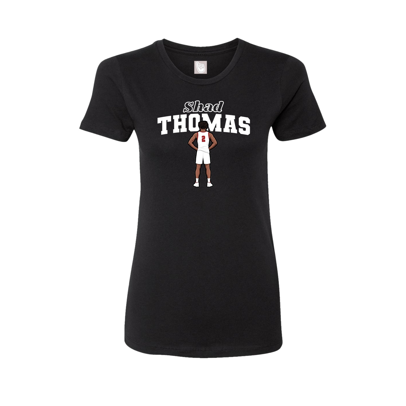 Fitted Women's Tee — Name Arch in Black