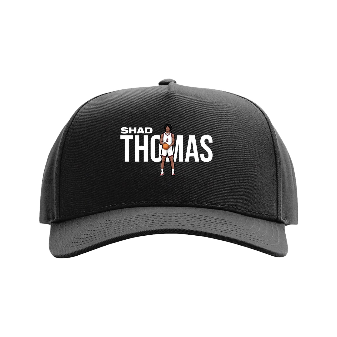 Full Fabric Five-Panel Champ Cap — Player Name in Black