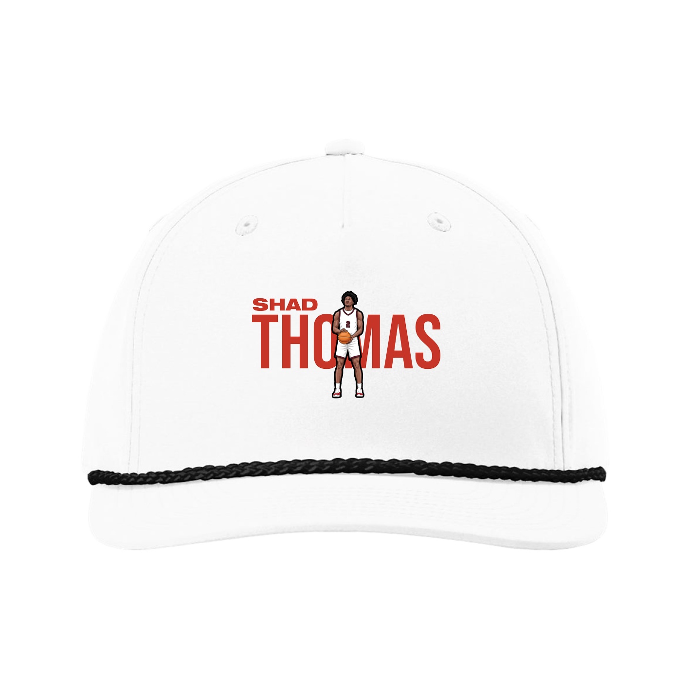 Five-Panel Classic Rope Cap — Player Name in White