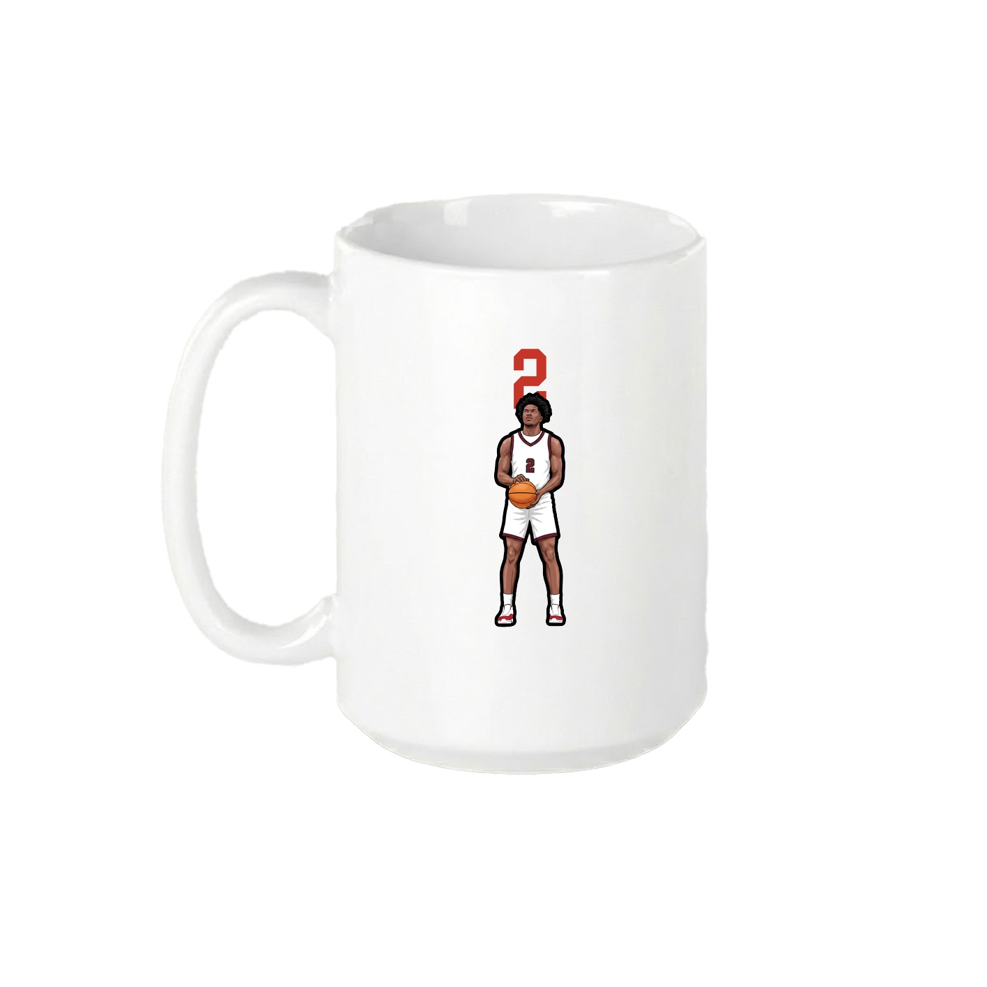 15oz Coffee Mug — Number Top in White