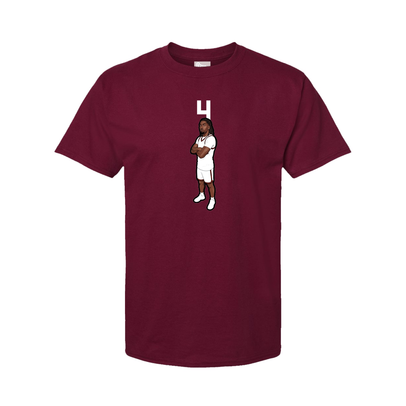 Tee — Number Top in Cardinal