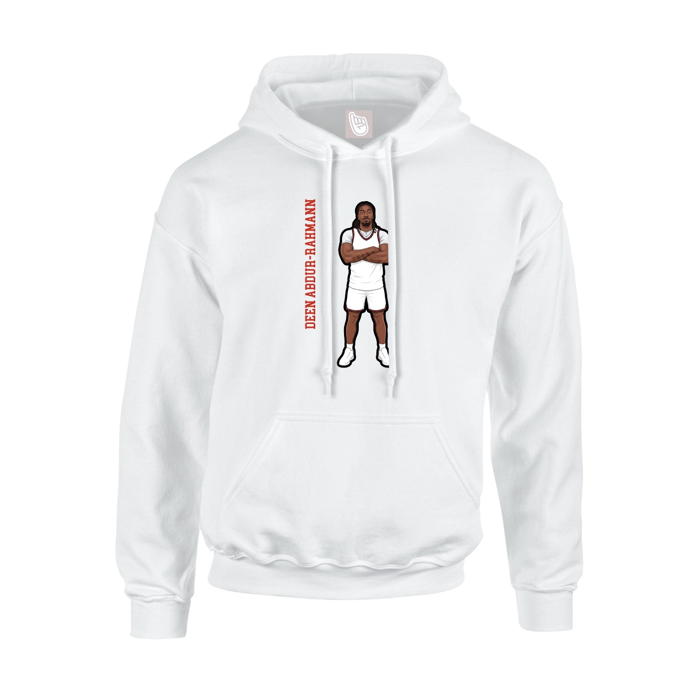 Hoodie — Name Vertical in White