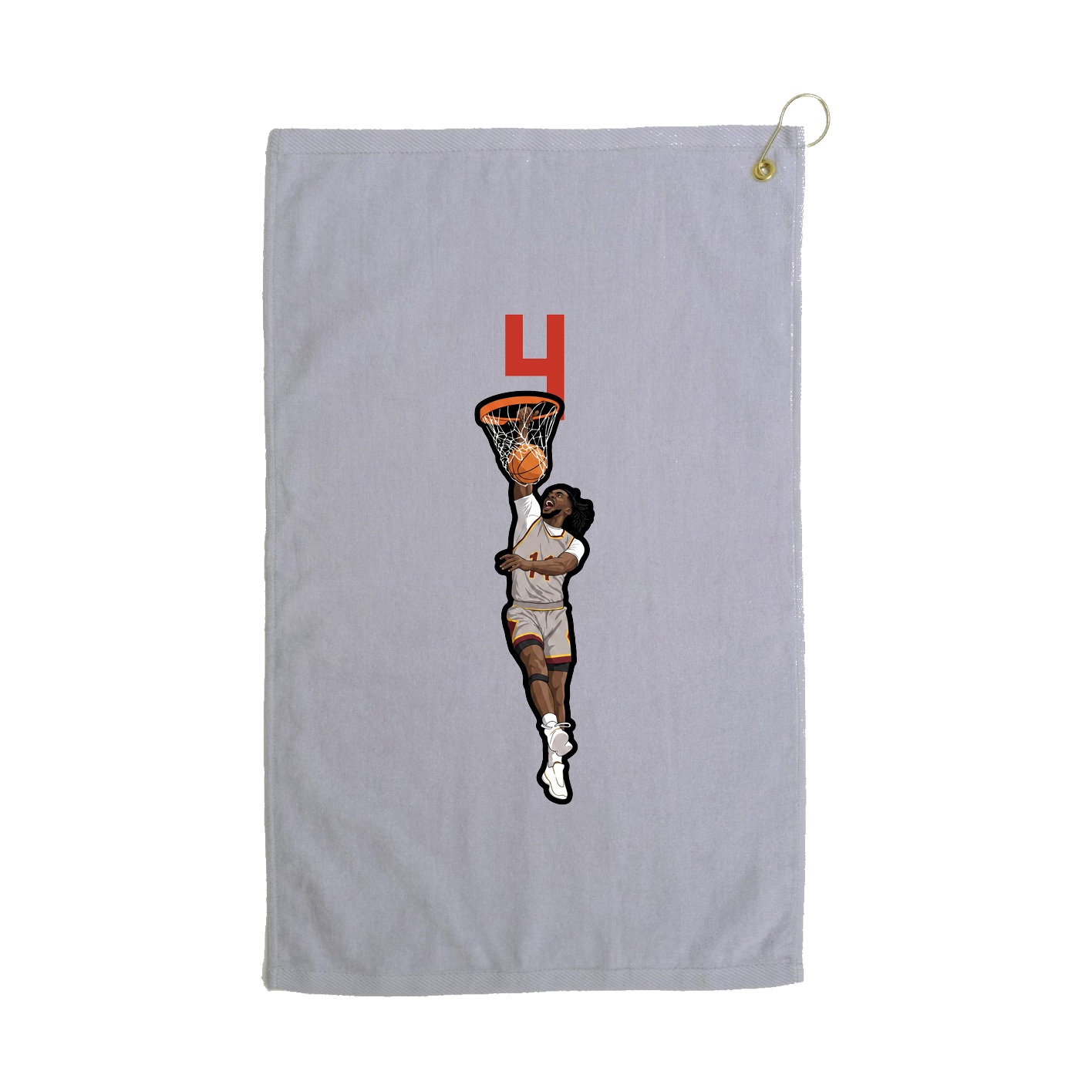 Golf Towel — Number Top in Grey