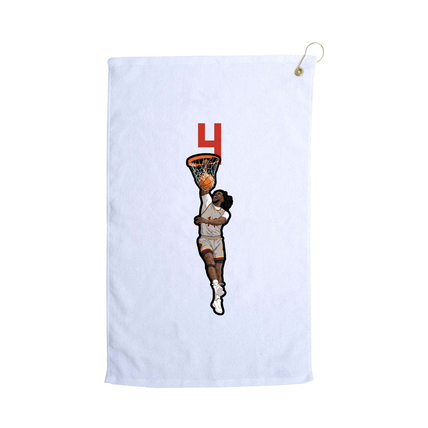 Golf Towel — Number Top in White