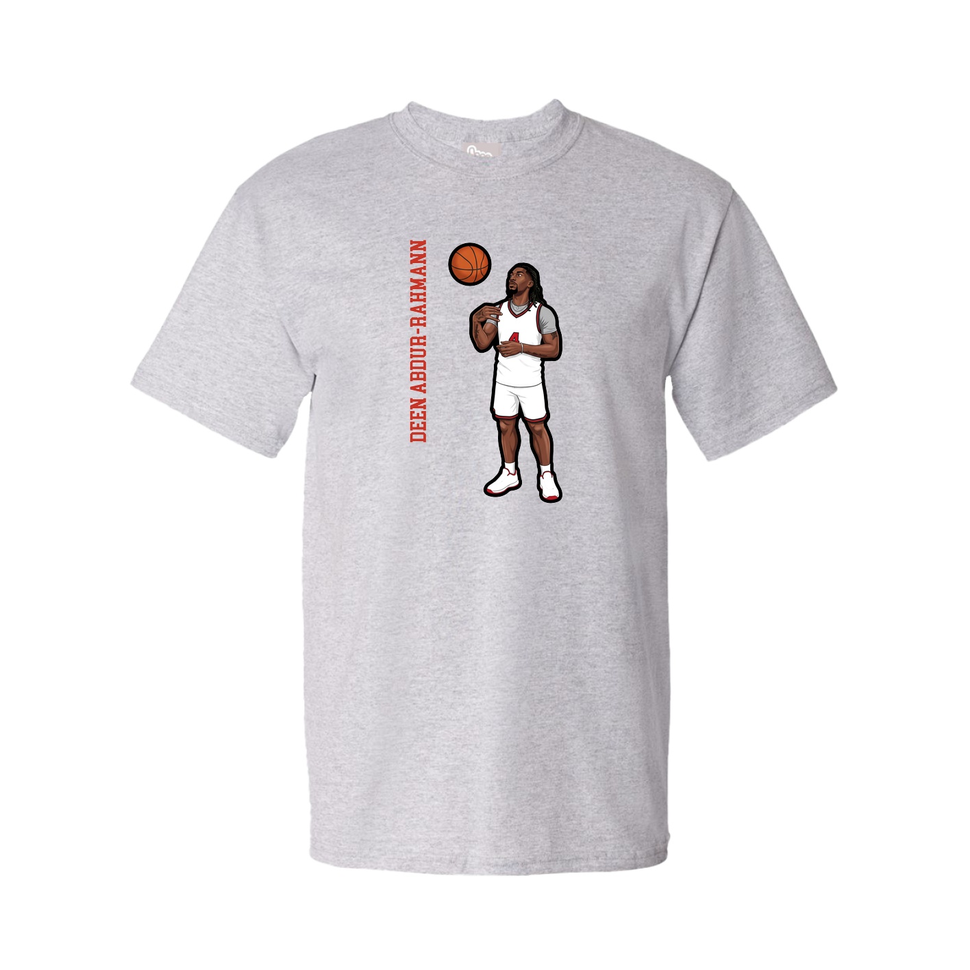 Youth Tee — Name Vertical in Grey