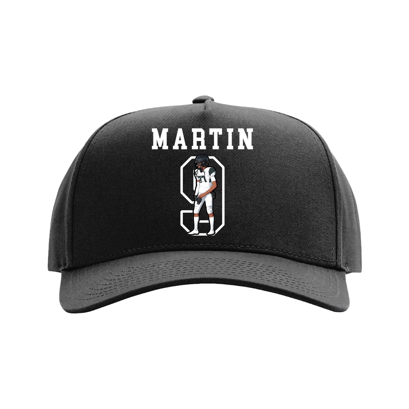 Full Fabric Five-Panel Champ Cap — Shirsey in Black