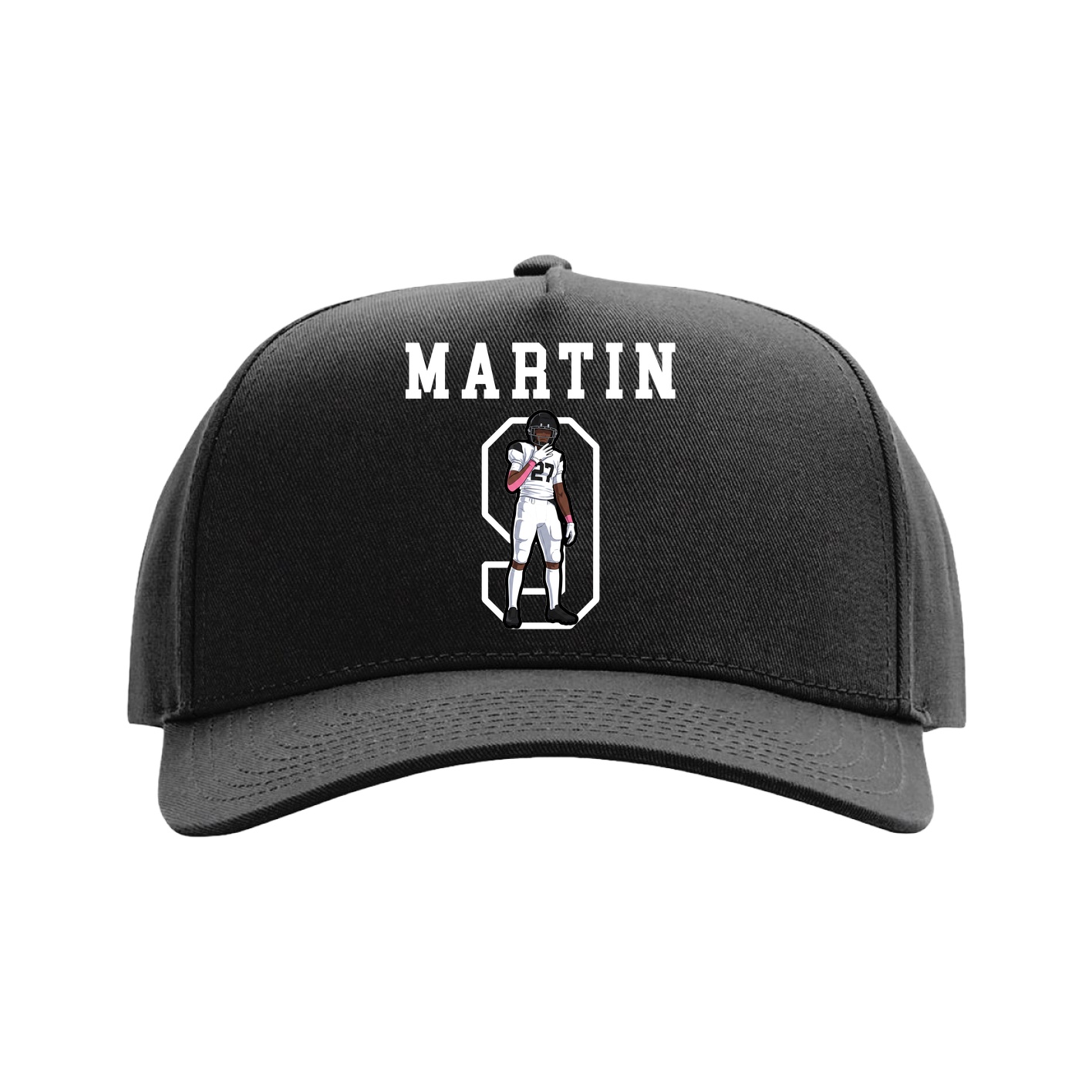 Full Fabric Five-Panel Champ Cap — Shirsey in Black
