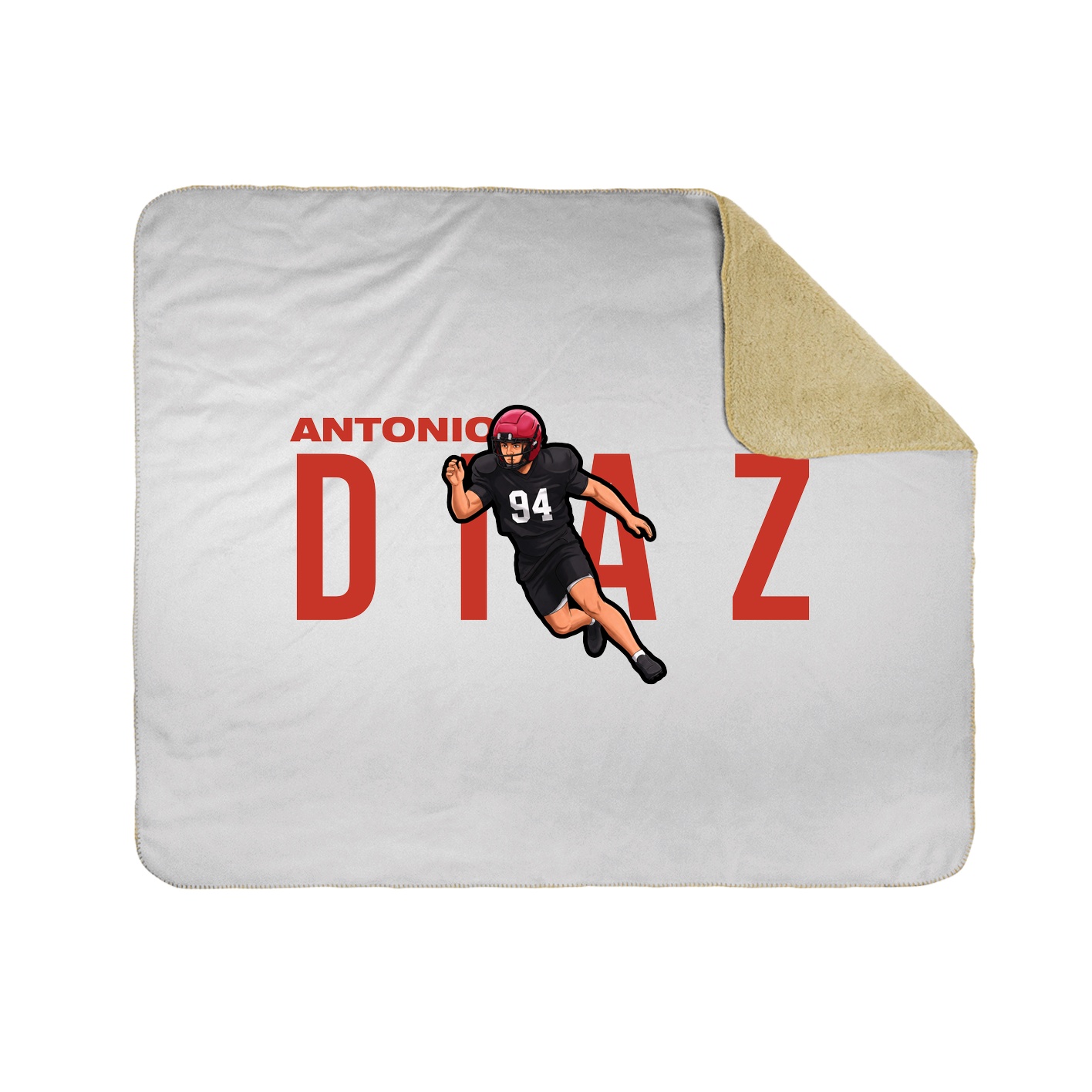 Throw Blanket — Player Name in White