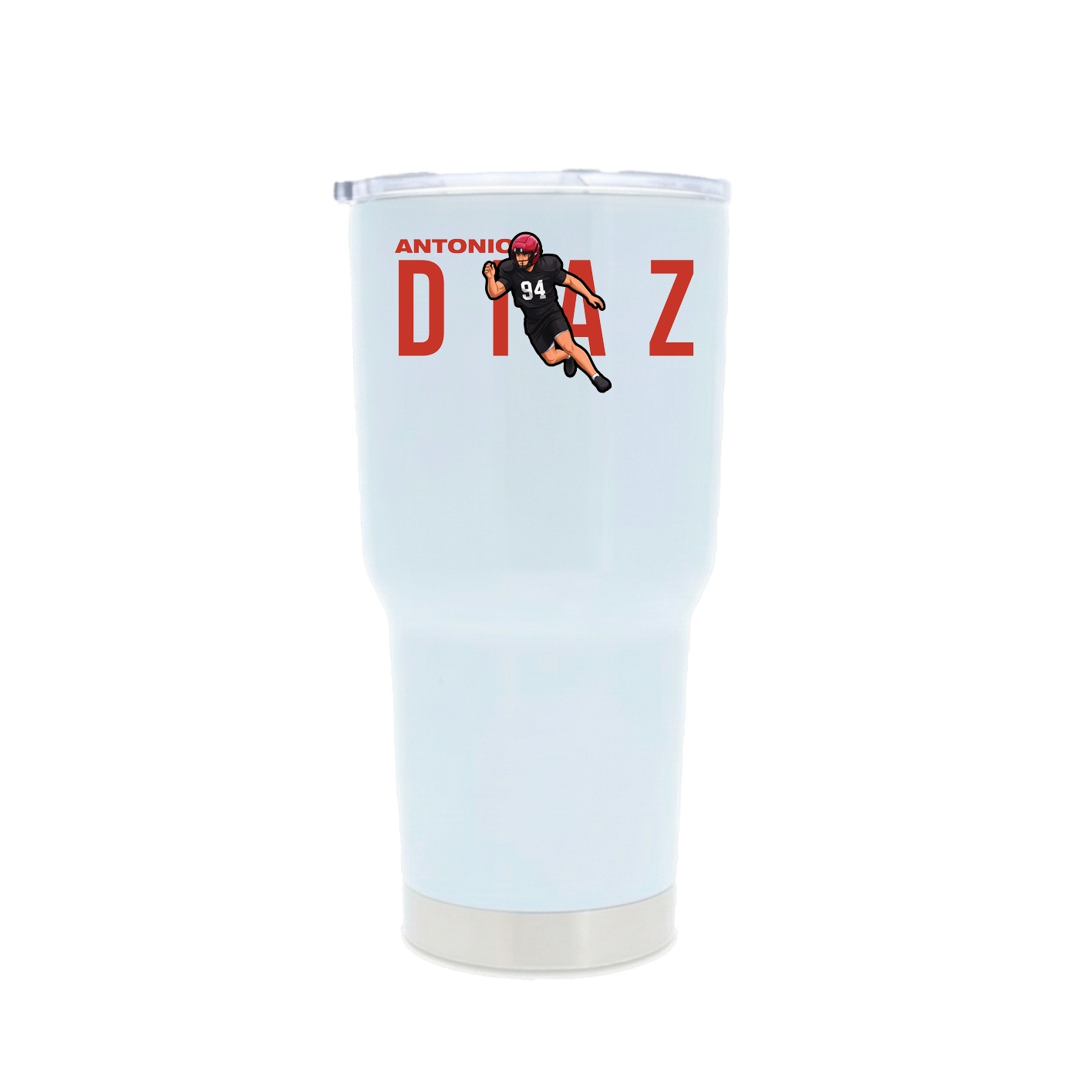 30oz Stainless Steel Tumbler — Player Name in White