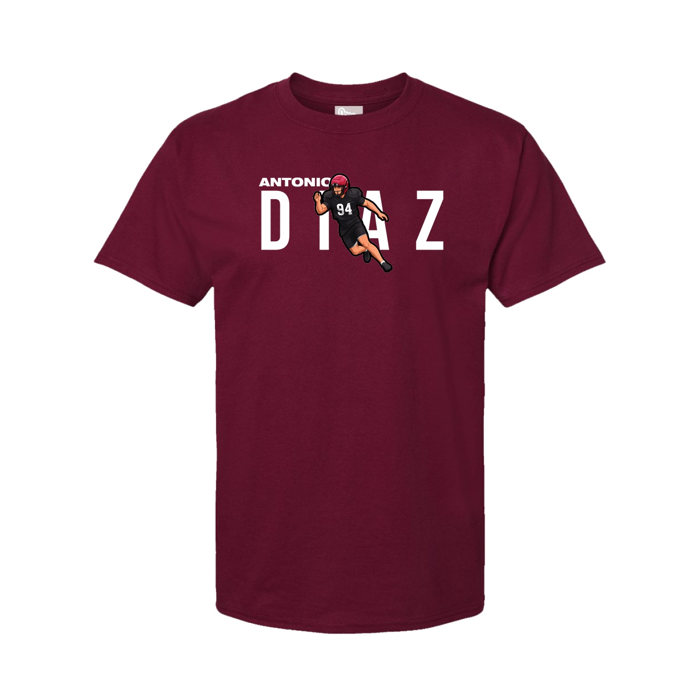 Youth Tee — Player Name in Cardinal