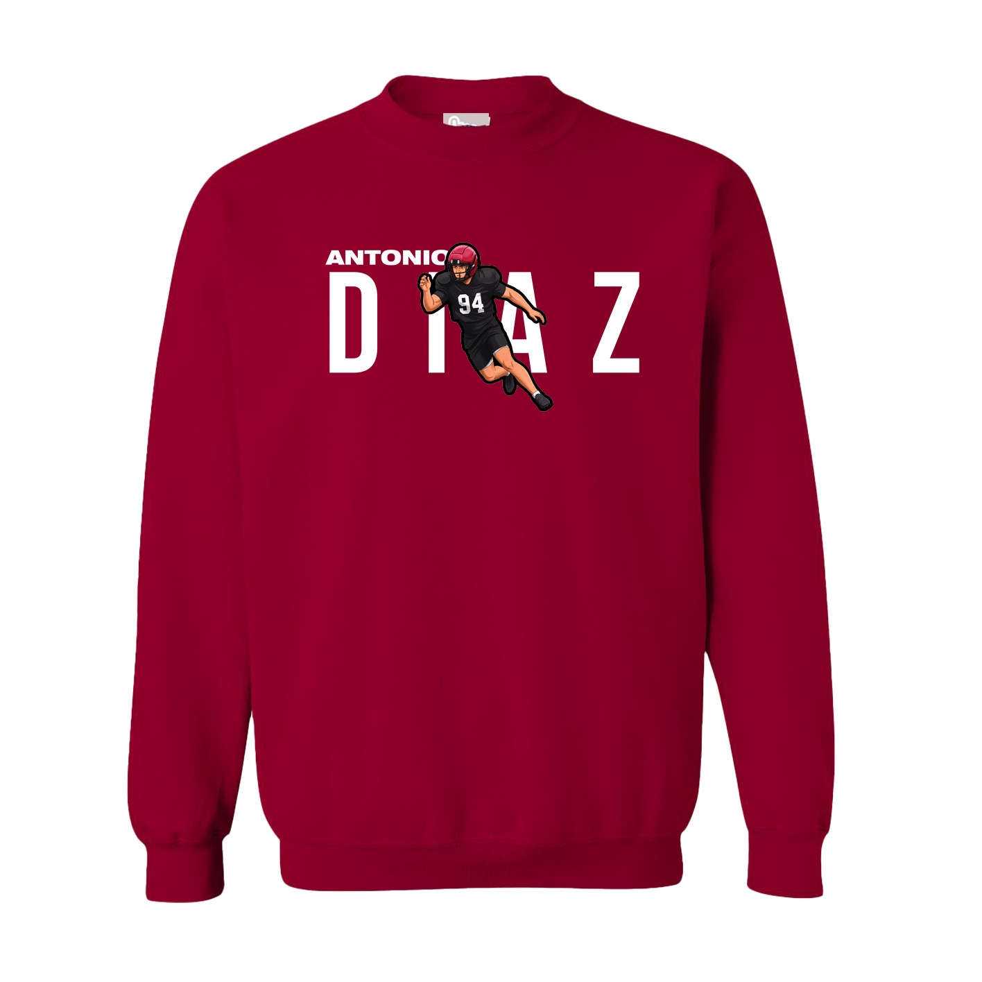 Fleece Crew — Player Name in Cardinal