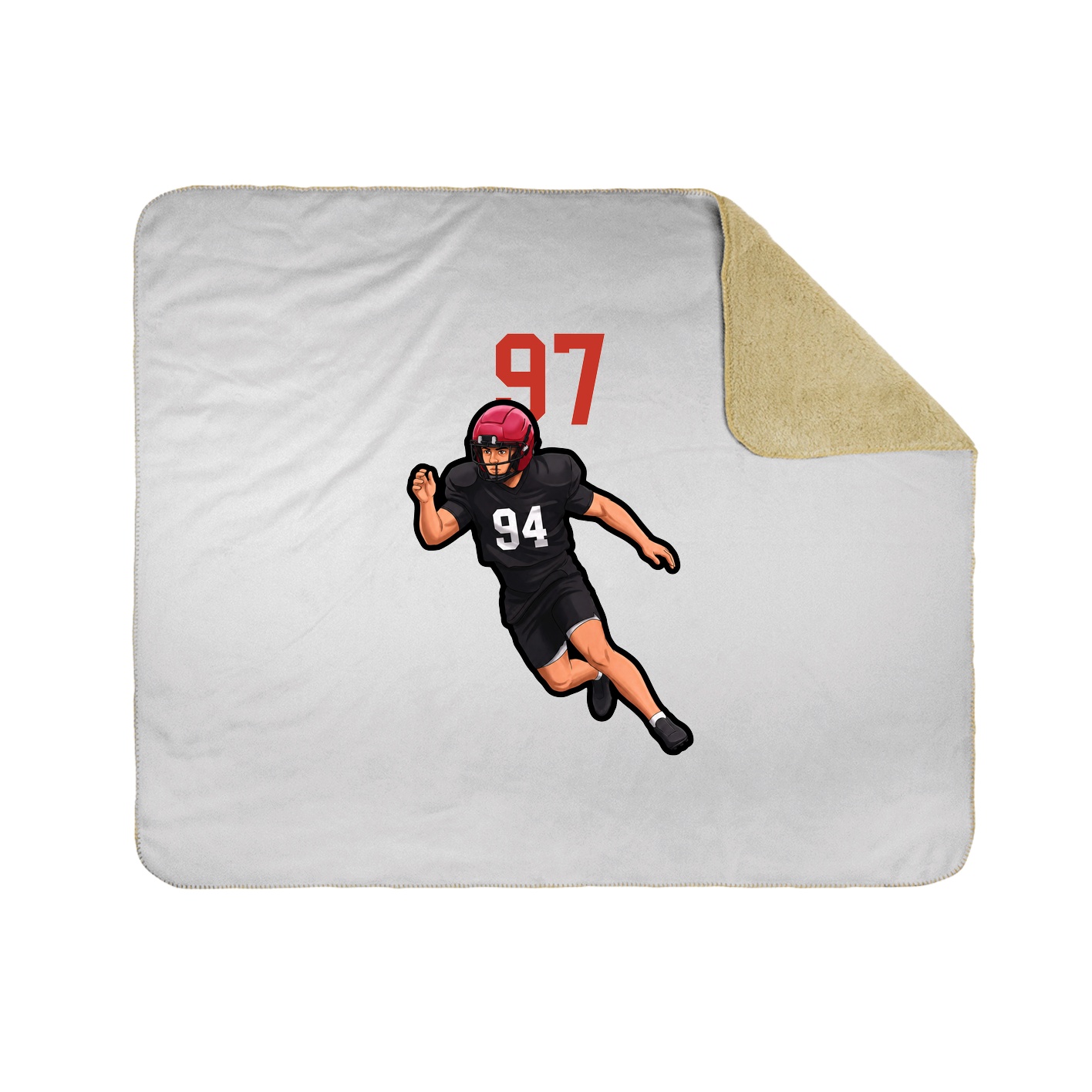 Throw Blanket — Number Top in White