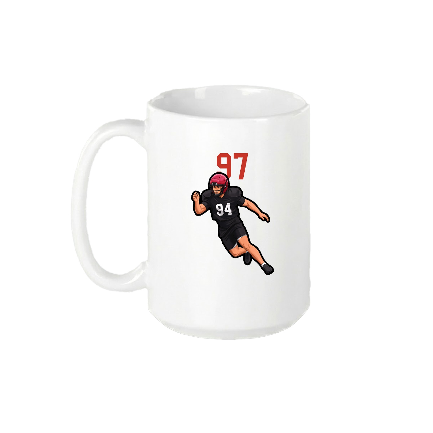 15oz Coffee Mug — Number Top in White