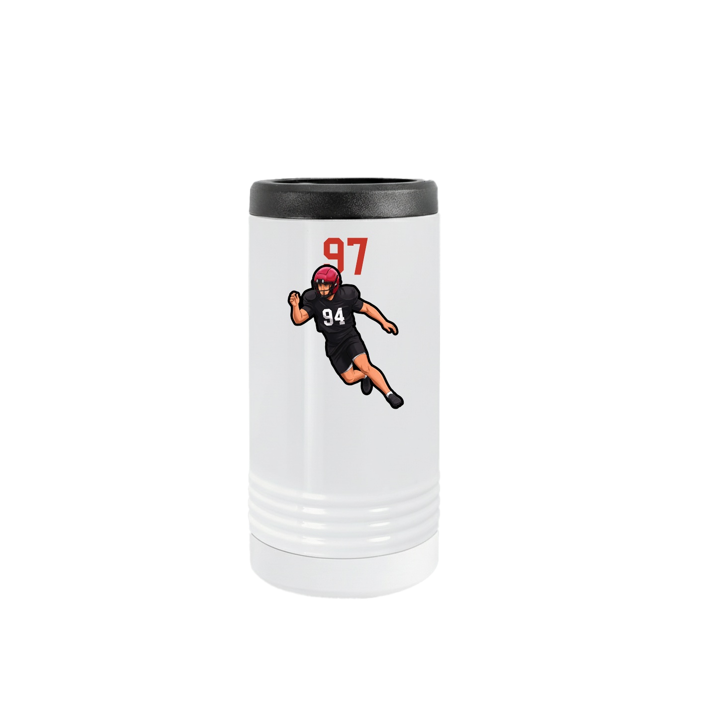 Slim Beverage Holder — Number Top in White