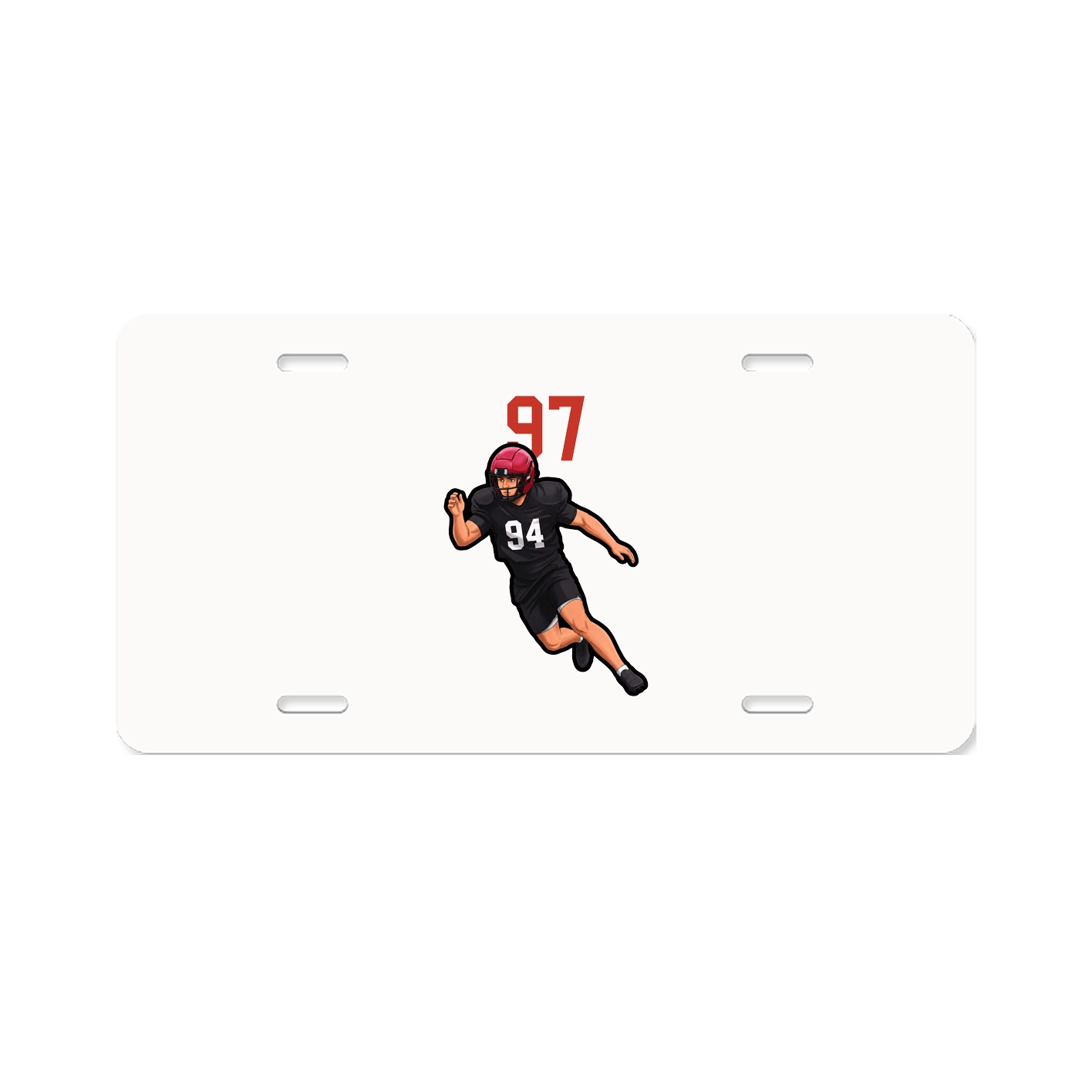License Plate — Number Top in Classic